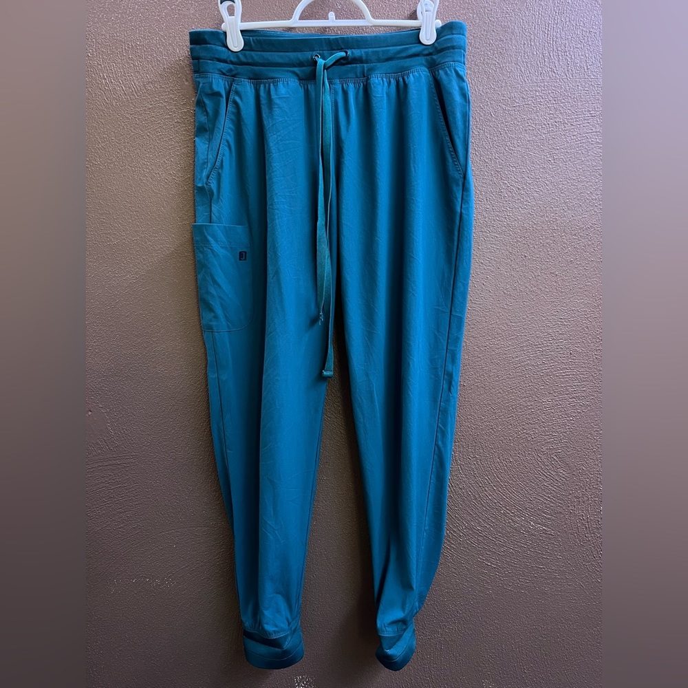 Caribbean blue scrub joy joggers